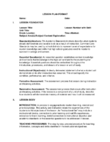 Lesson Plan Format 2