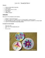 Lesson Plan Rangoli Salt Designs