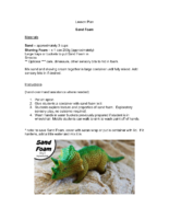 Lesson Plan Sand Foam