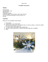 Lesson Plan Snowflake Decorations