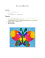Lesson Plan Symmetrical Butterflies