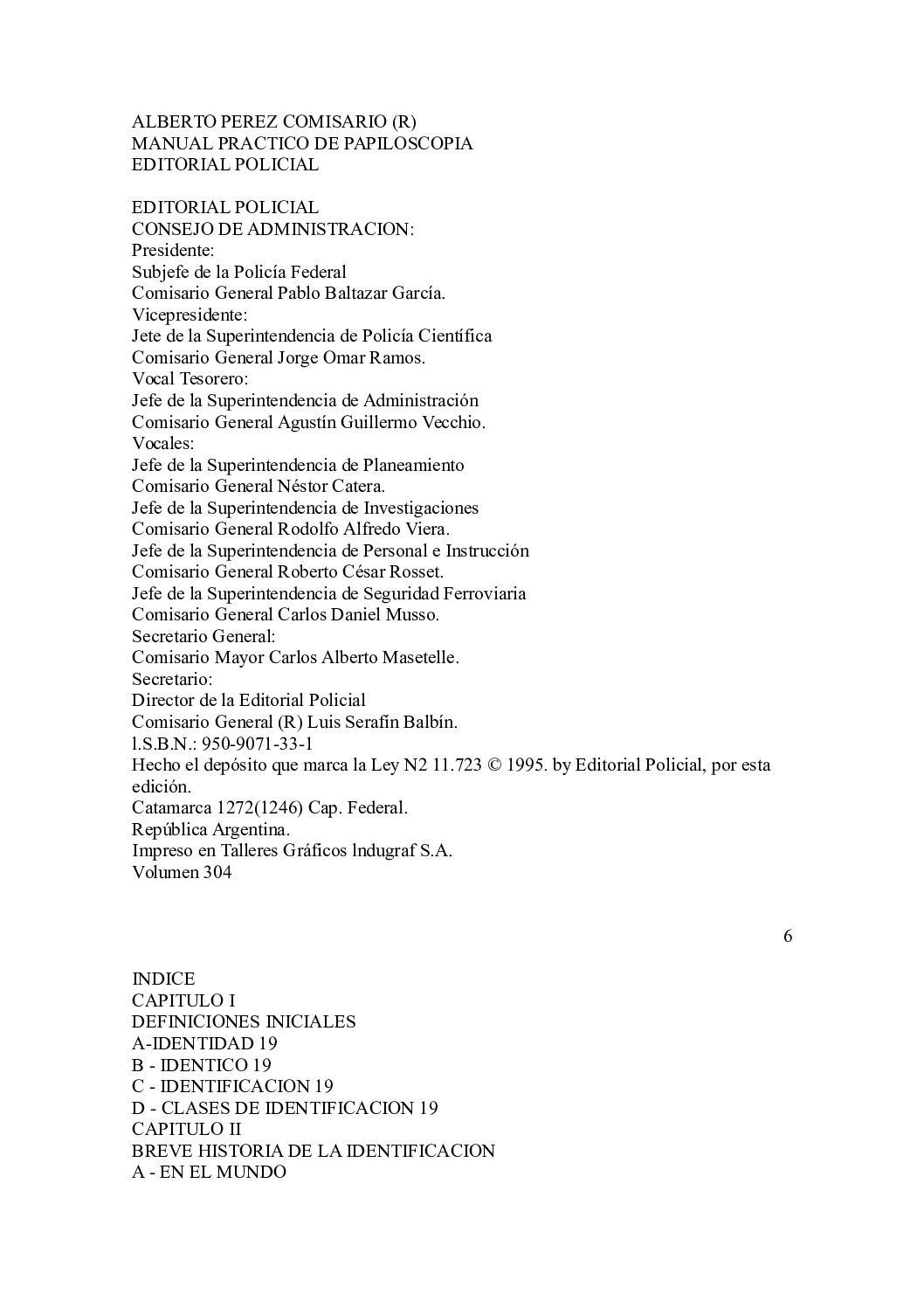 Manual PráCtico De PapiloscopíA – Alberto PéRez -Dactiloscopia Forense