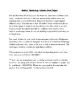 Med Term Children’s Book Exam Project Outline