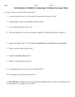 Med Term Textbook Scavenger Hunt