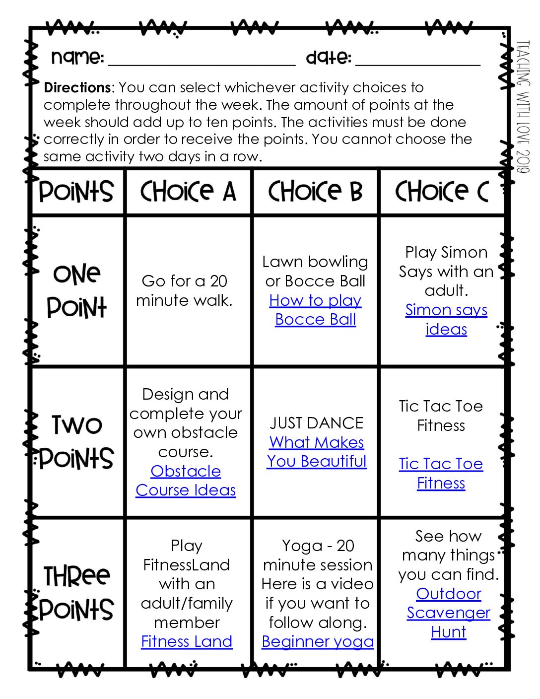Peopel Choice Board September