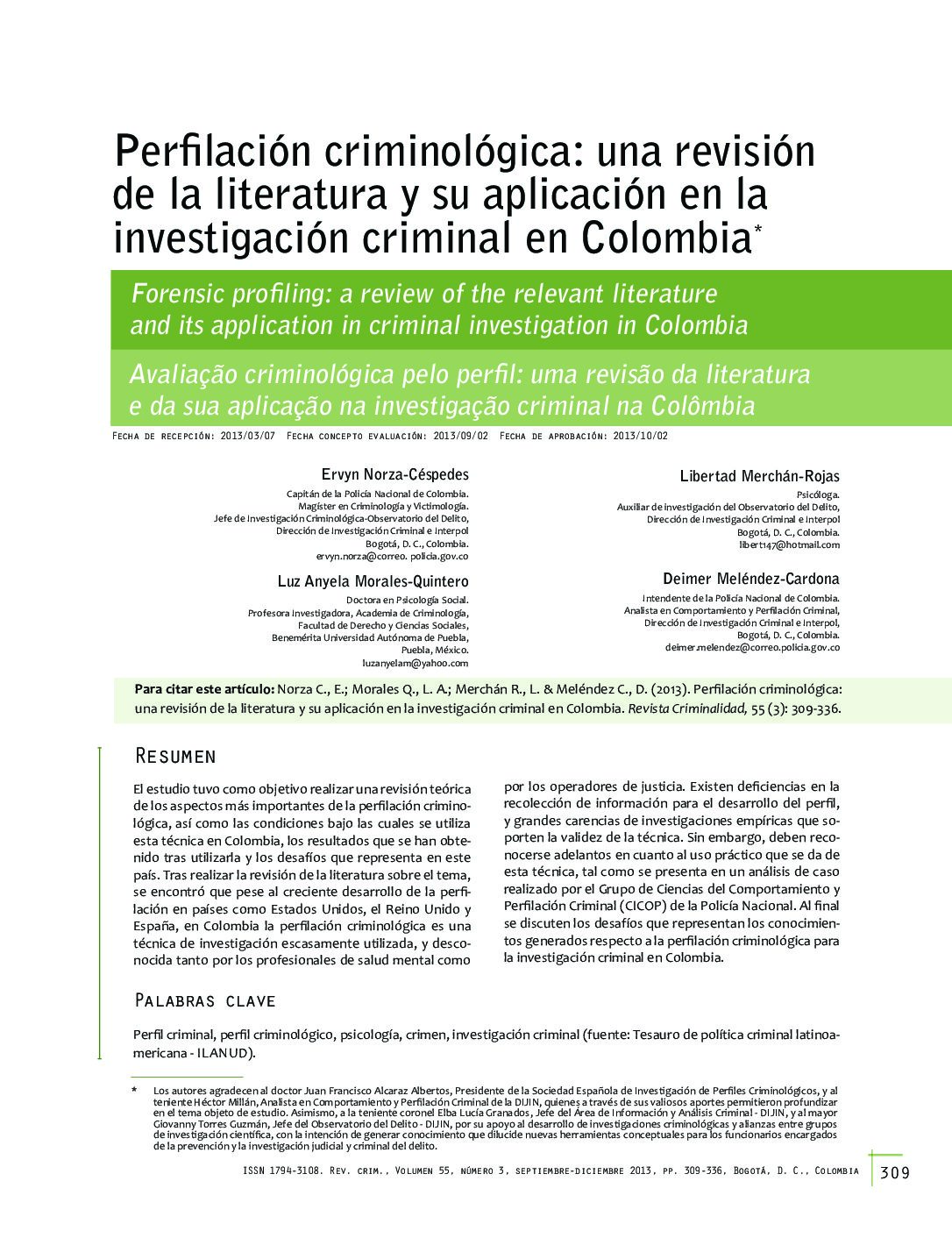 Perf Ila Cion Criminologic A Una Revision D-Perfilacion Criminal Y Asesinos En Serie