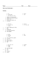 Prefix Quiz