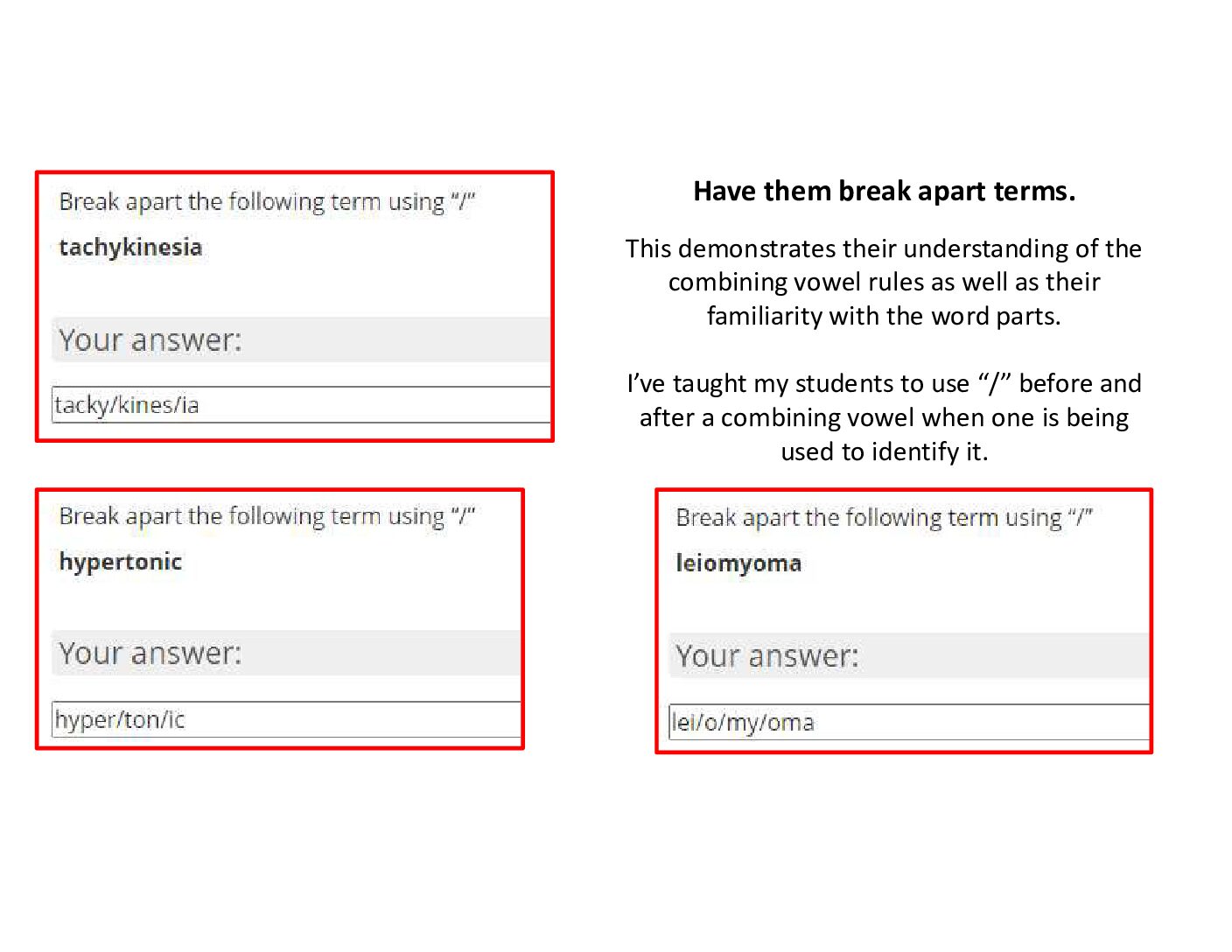 Question Examples For Word Parts Quiz