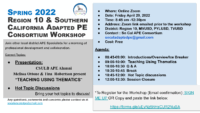 Spring 2022 Southern California Adapted Pe Consortium Workshop Flyer