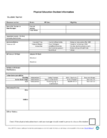 Student Information Sheet