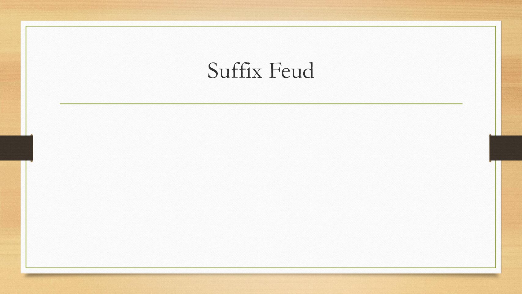 Suffix Feud