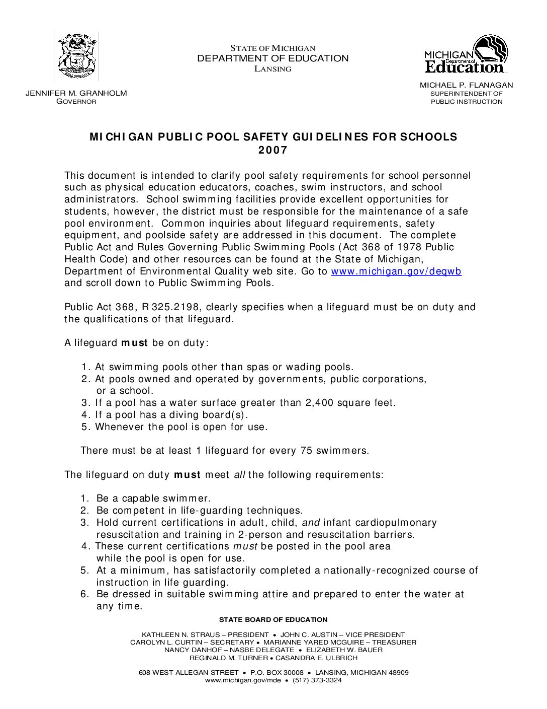 Swim Guidelines Final