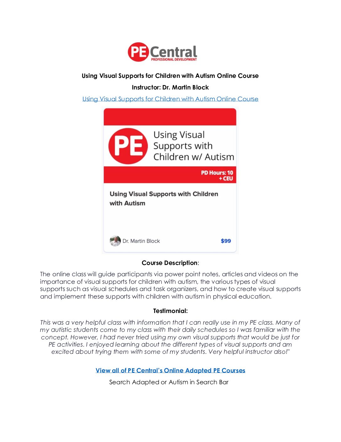 Using Visual Supports For Children With Asd Online Course Flier 4 24 2020