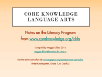 What İs Core Knowledge Language Arts [Gr. K 2 Ela]