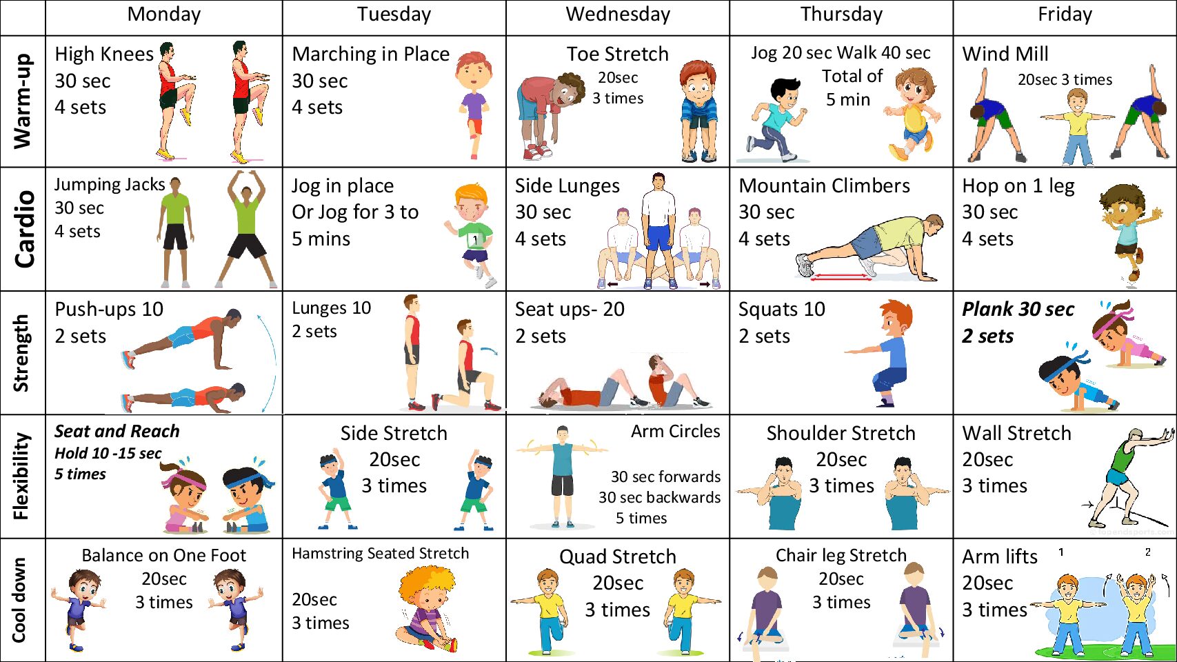 Workout Schedule