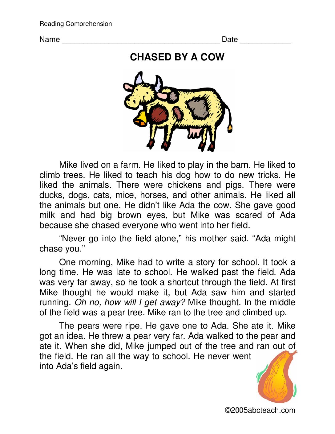 Chased By A Cow