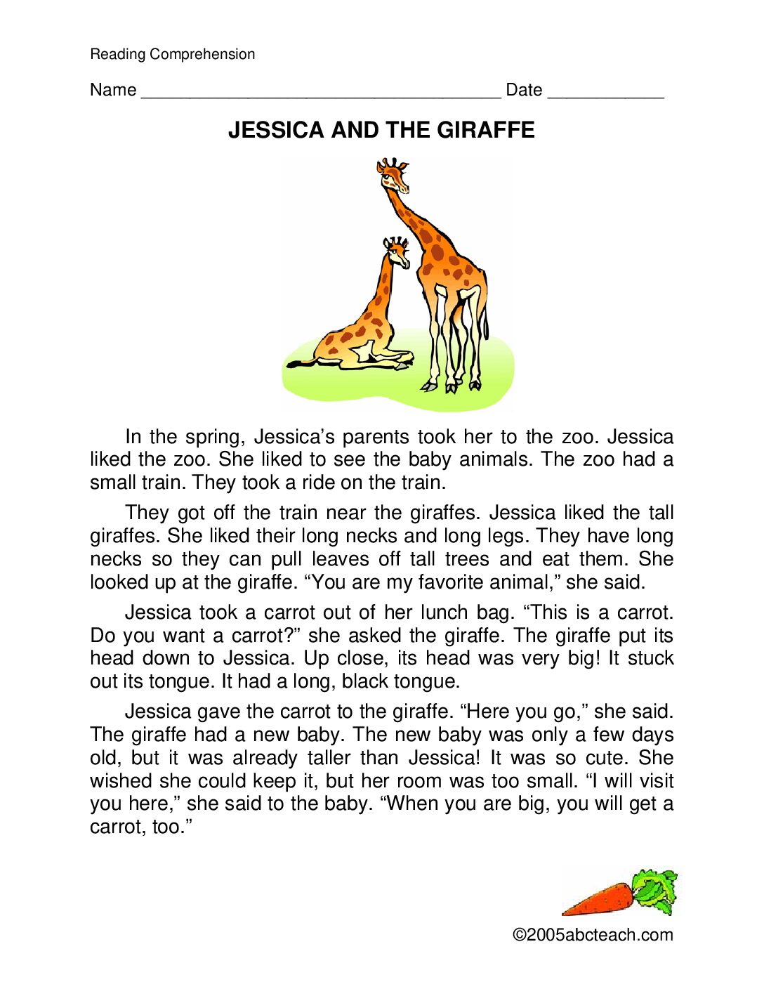 Jessica And The Giraffe