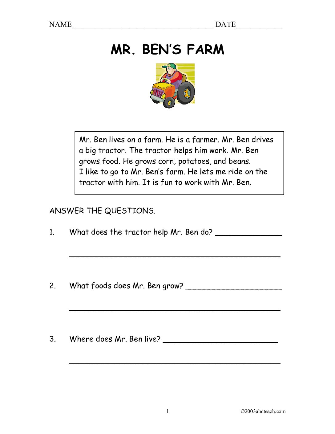Mr. Ben’s Farm