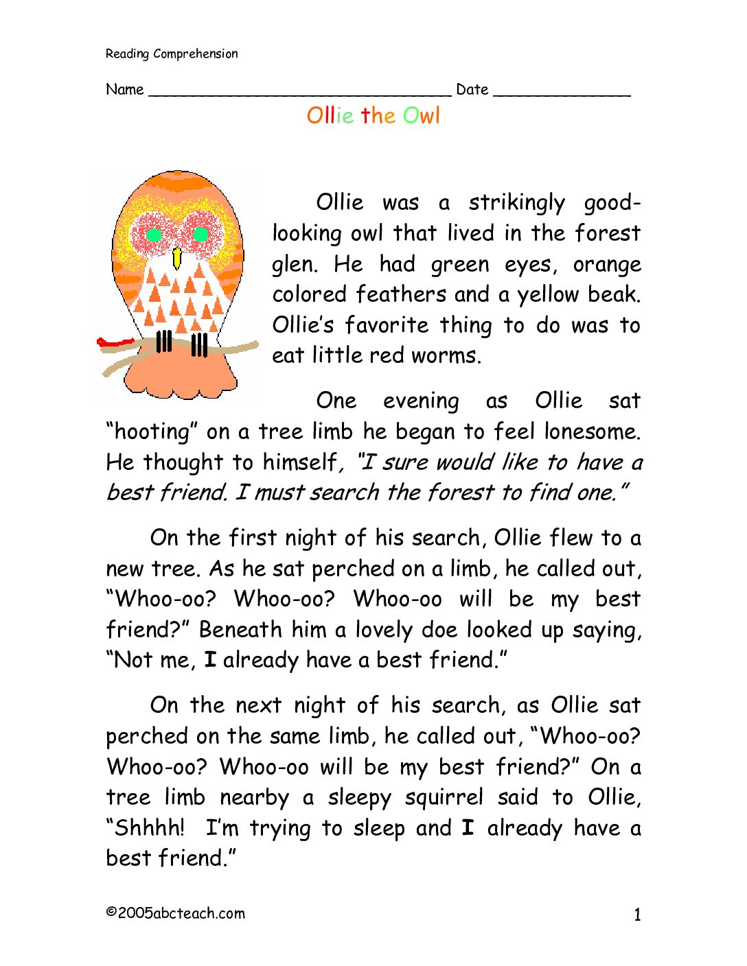 Ollie The Owl