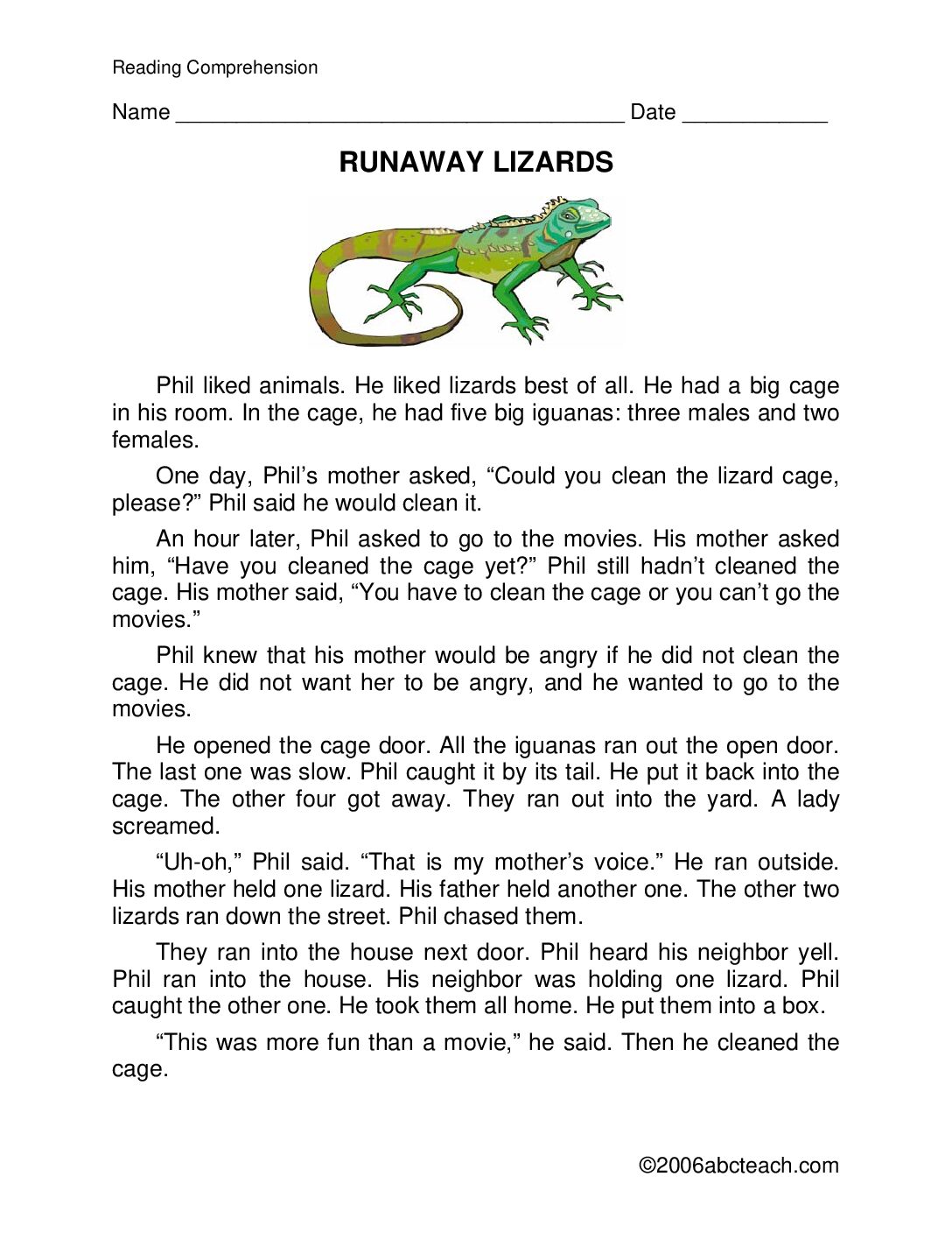 Runaway Lizards